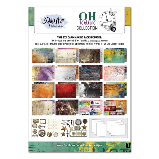 3 Quarter Designs - Oh Texture Collection 6x4 Card Pack