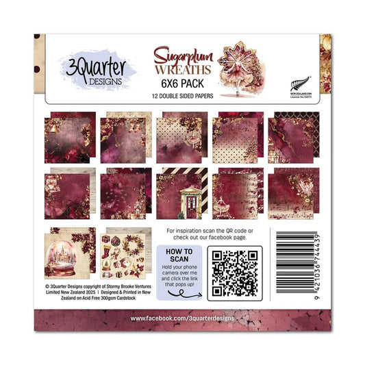 3 Quarter Designs -Sugarplum Wreaths Collection Designer Paper &amp; Diecuts Set&nbsp;