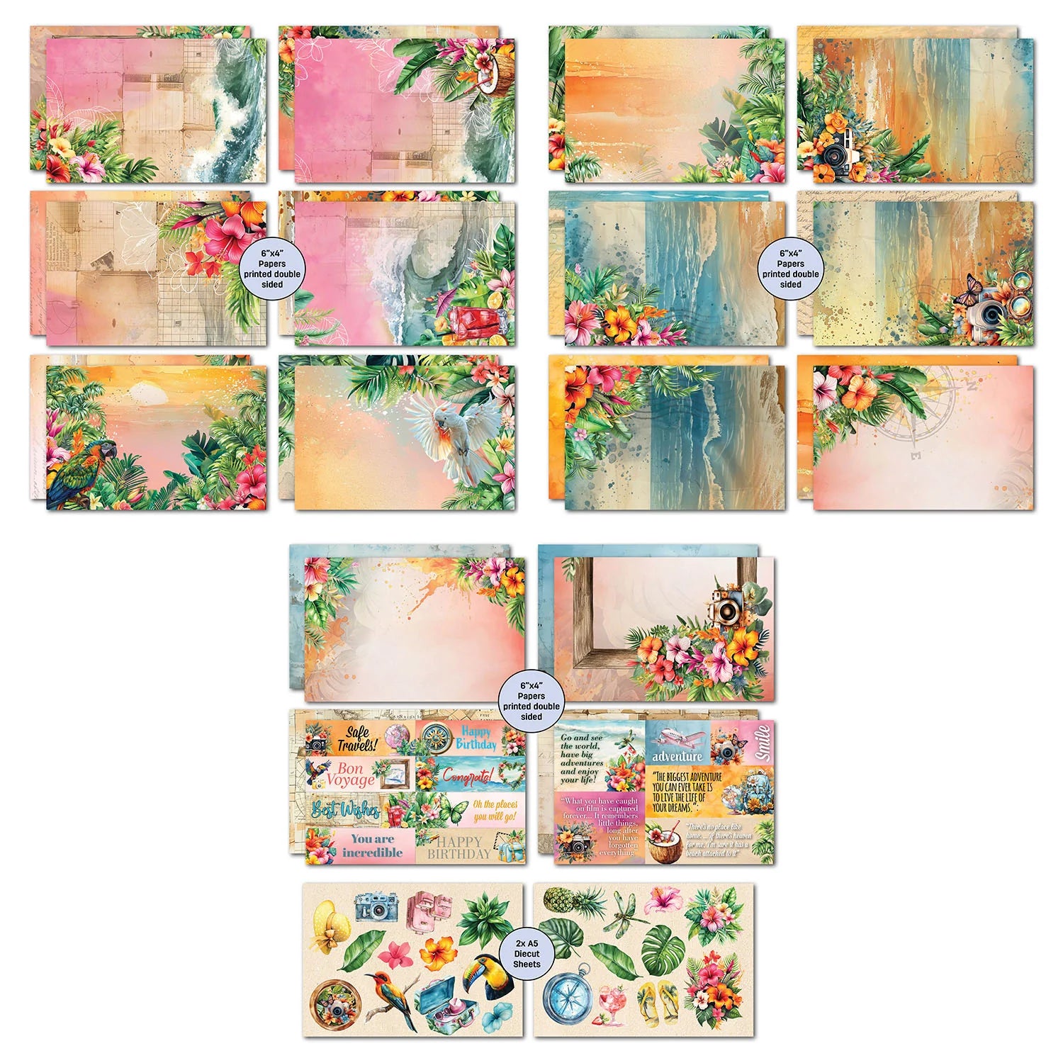 3 Quarter Designs - Tropic Excursion  6x4 Card Pack