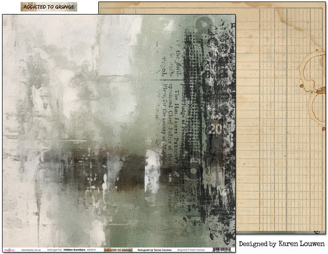 Bee Arty - Addicted To Grunge 12'' x 12'' Paper Collection Pack