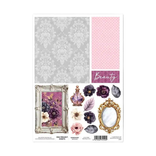 3 Quarter Designs - Mini Project Sheets - Petal Serenade
