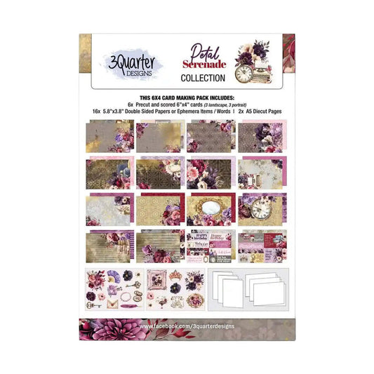 3 Quarter Designs - Petal Serenade Collection 6x4 Card Pack