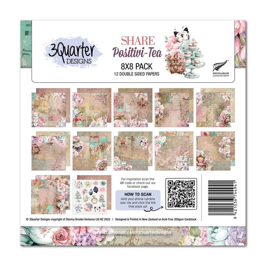 3 Quarter Designs - Share Positivi-Tea 8x8 Pack
