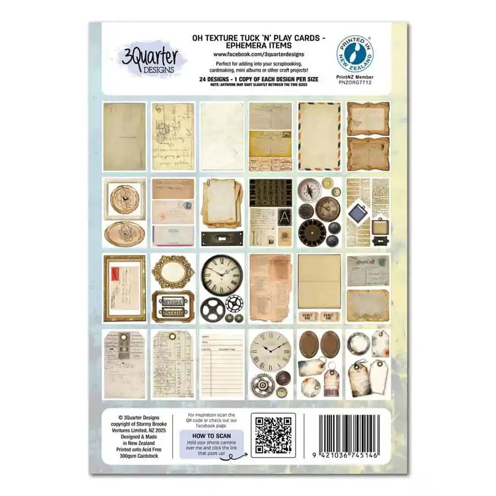 3 Quarter Designs - Oh Texture Tuck 'n' Play Cards