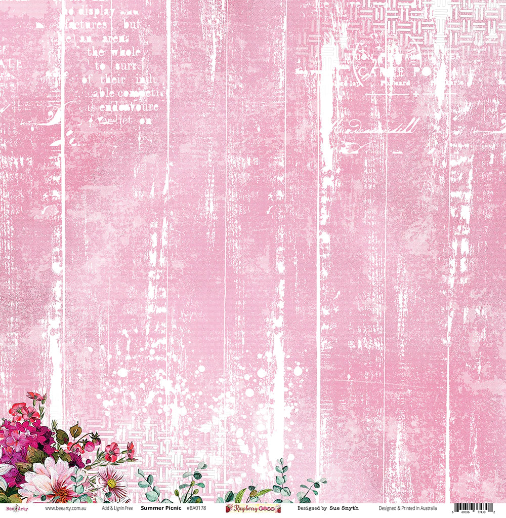 Bee Arty - Raspberry Fizz 12'' x 12'' Paper Packs