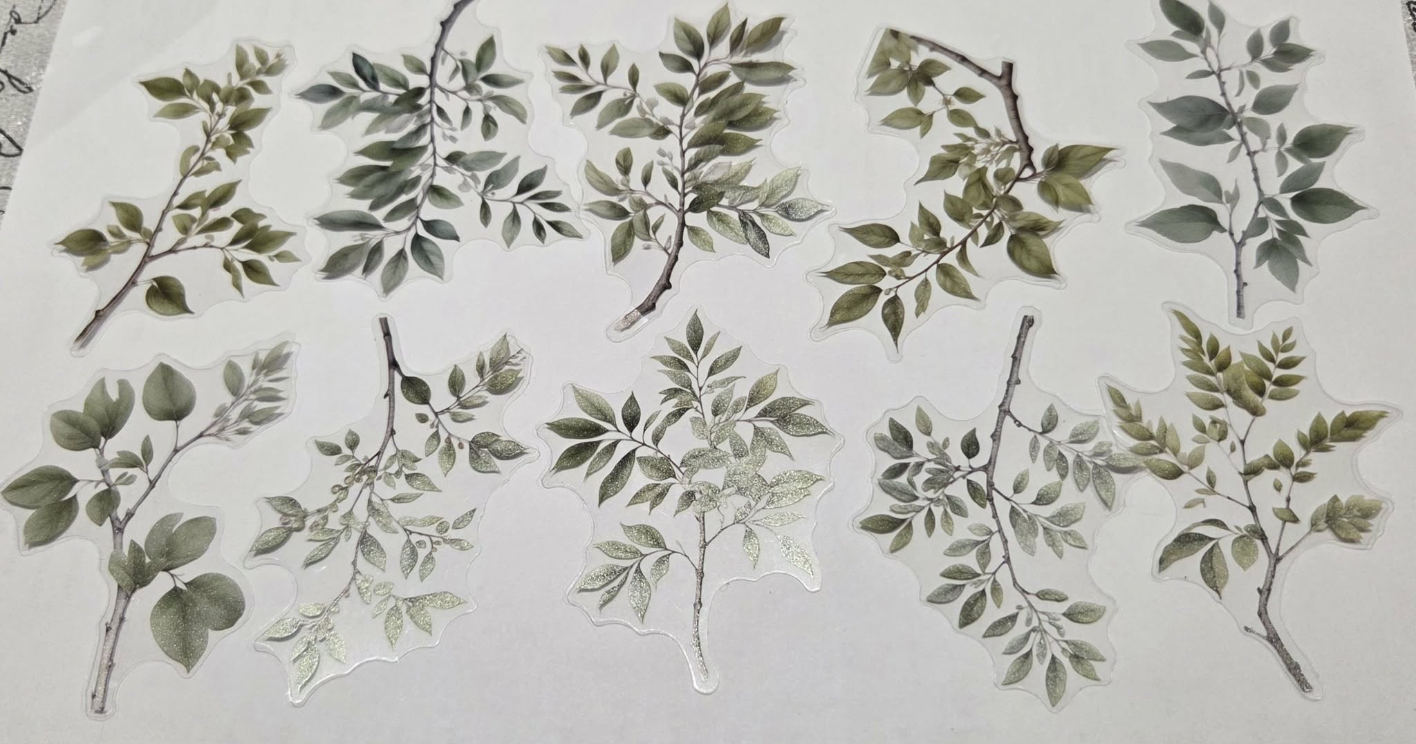 Clear Stickers - Luscious Green Foliage