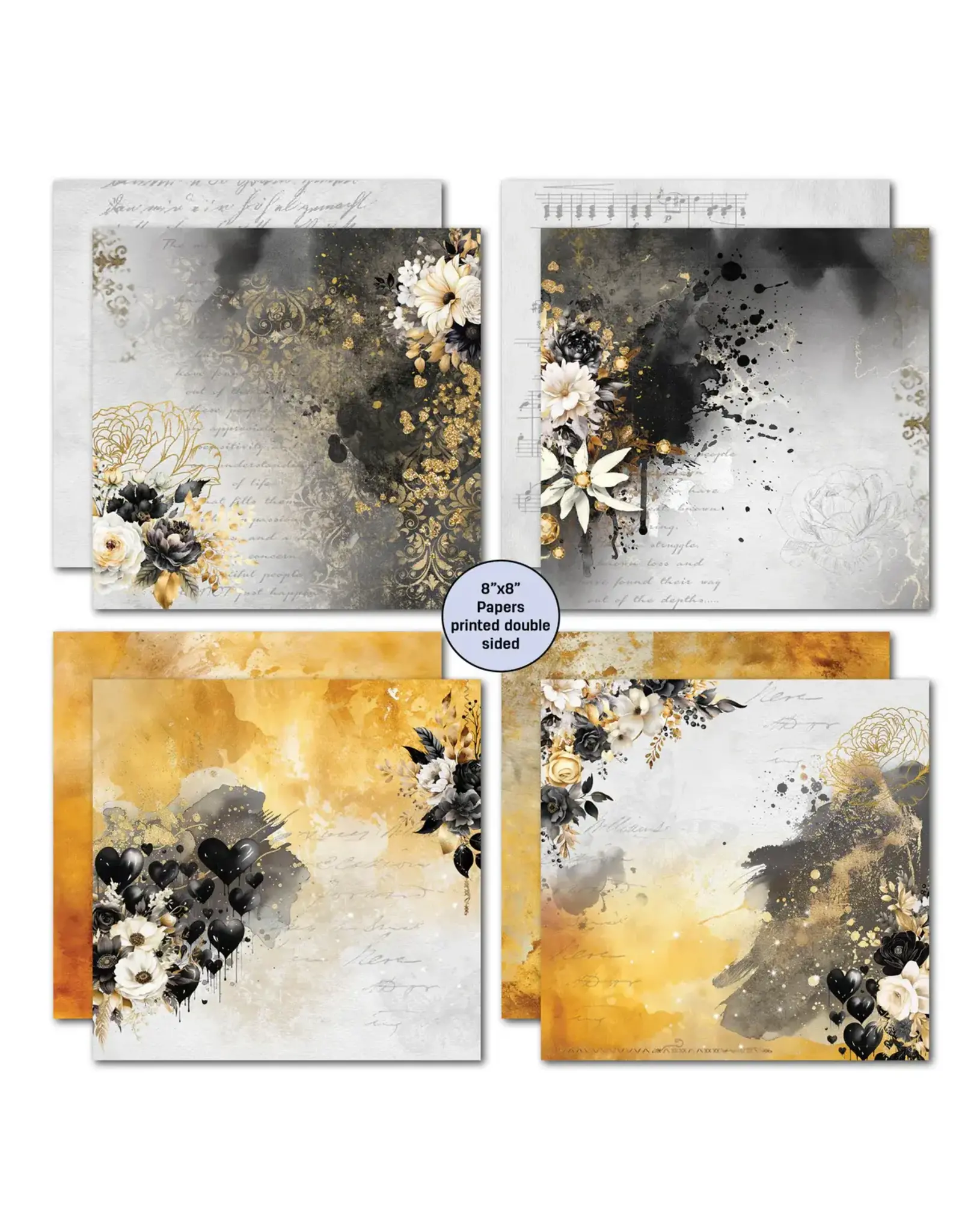 3 Quarter Designs - Golden Ebony 8x8 Pack
