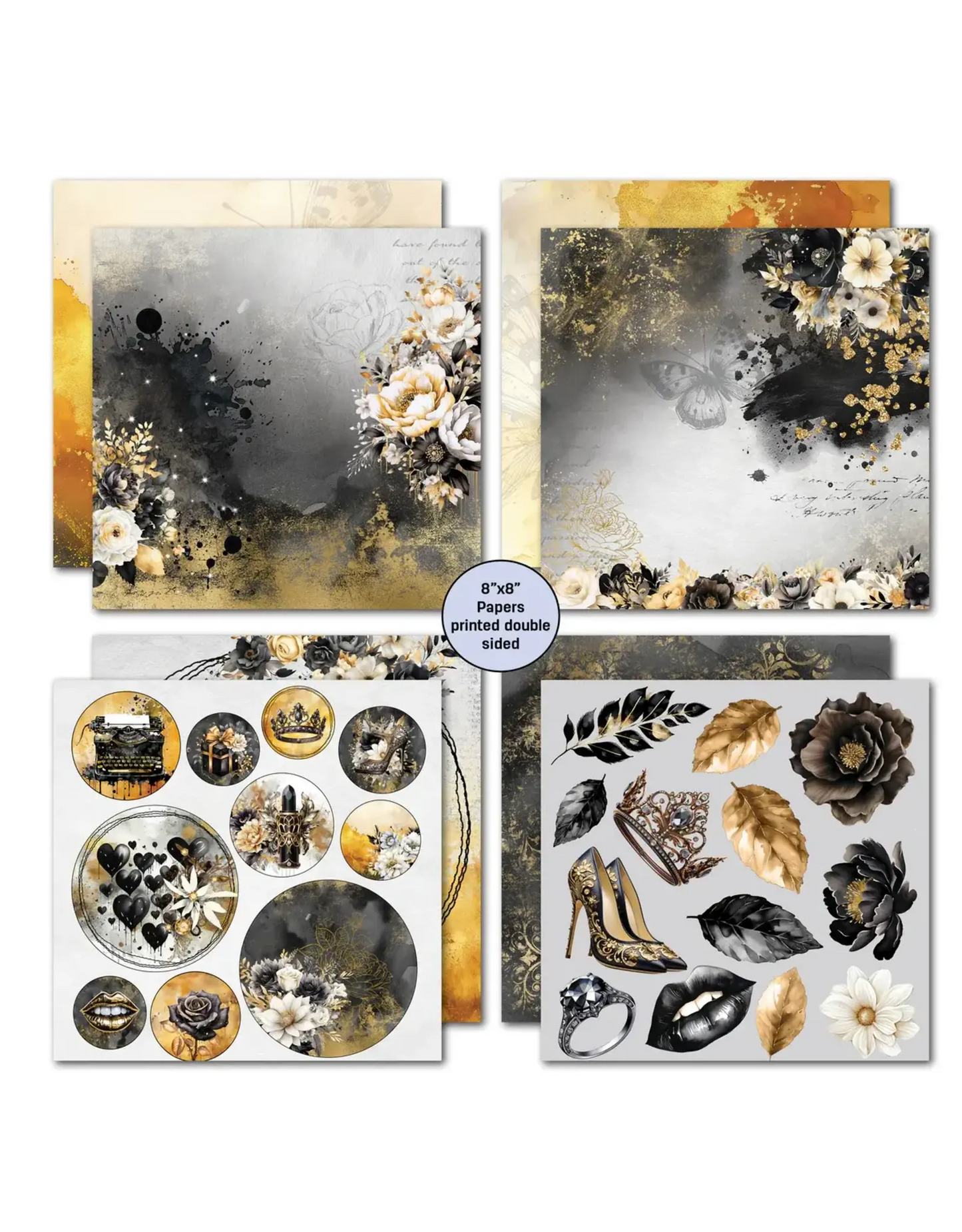 3 Quarter Designs - Golden Ebony 8x8 Pack