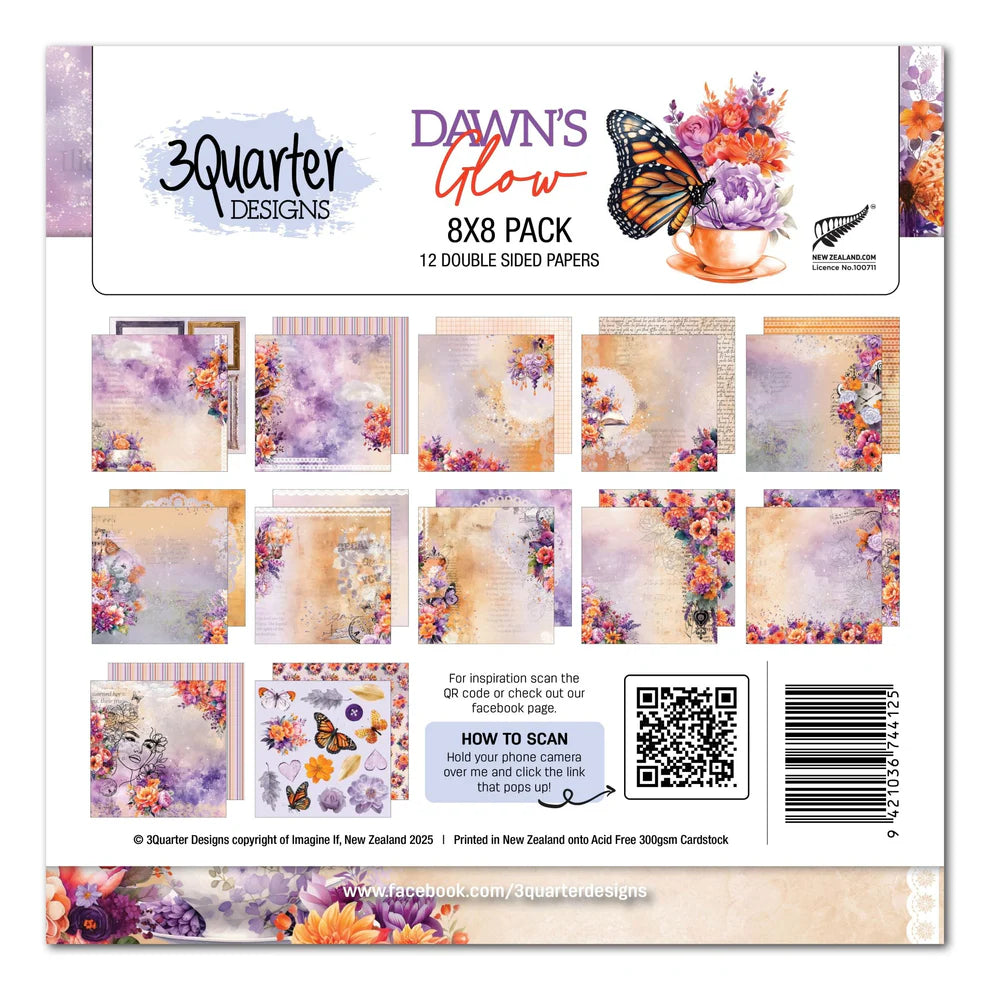 3 Quarter Designs - Dawns Glow 8x8 Pack