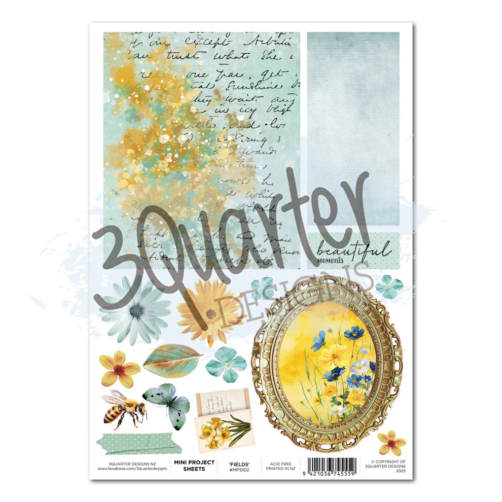 3 Quarter Designs - Mini Project Sheets - Honey Fields – 10Cats