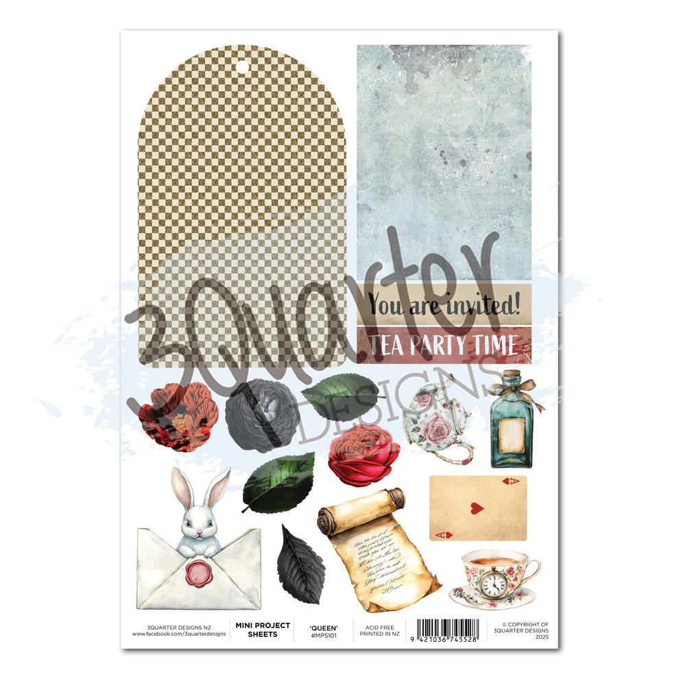 3 Quarter Designs - Mini Project Sheets - Red Queen