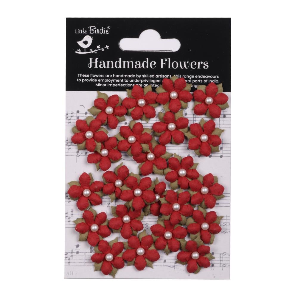 Little Birdie - Handmade Flowers Elira Cardinal Red