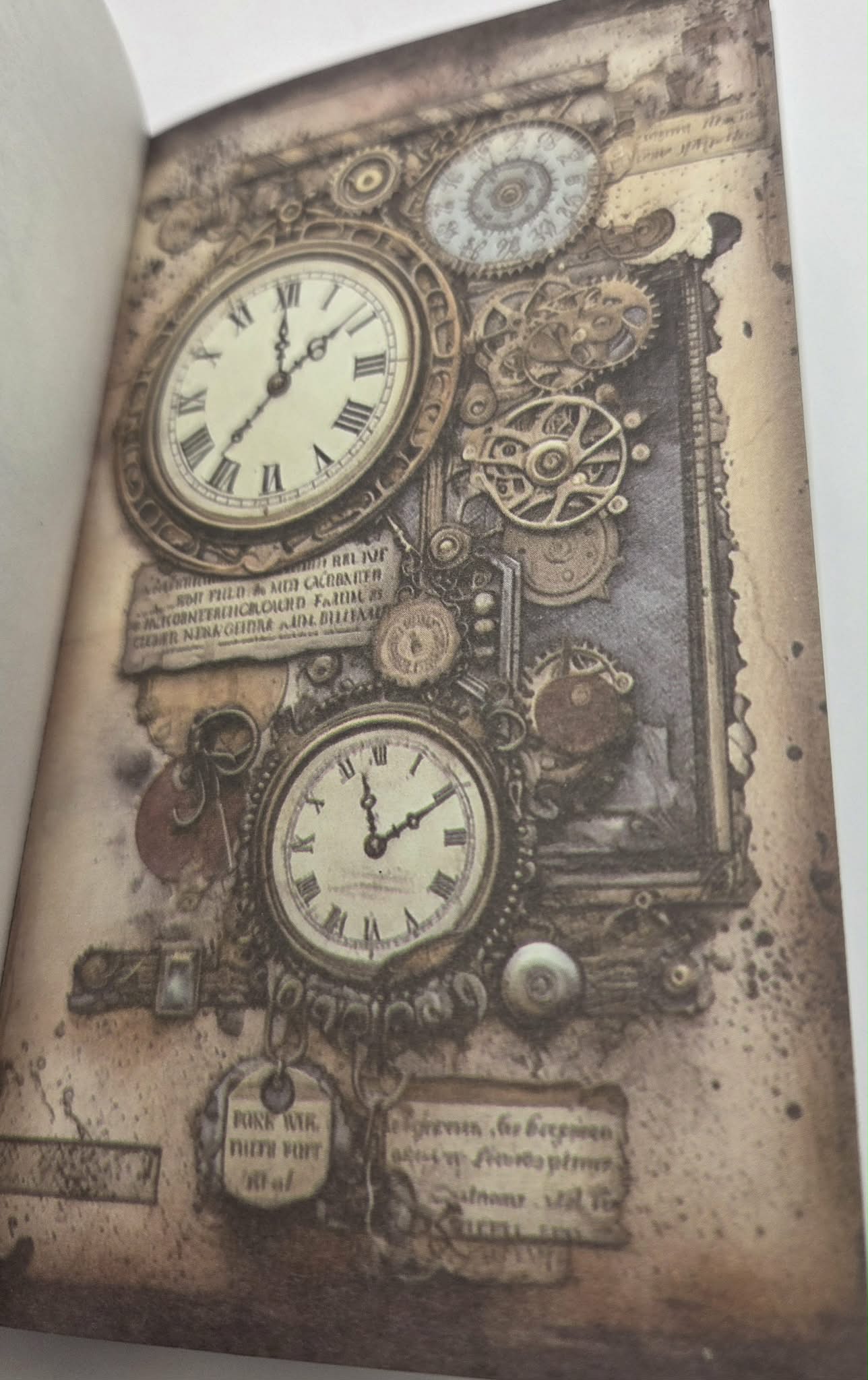 Mini Background Pad - Rustic Clocks