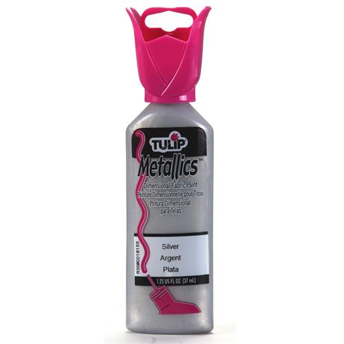 Tulip - Puffy Dimensional Fabric Paint -  Metallics Silver