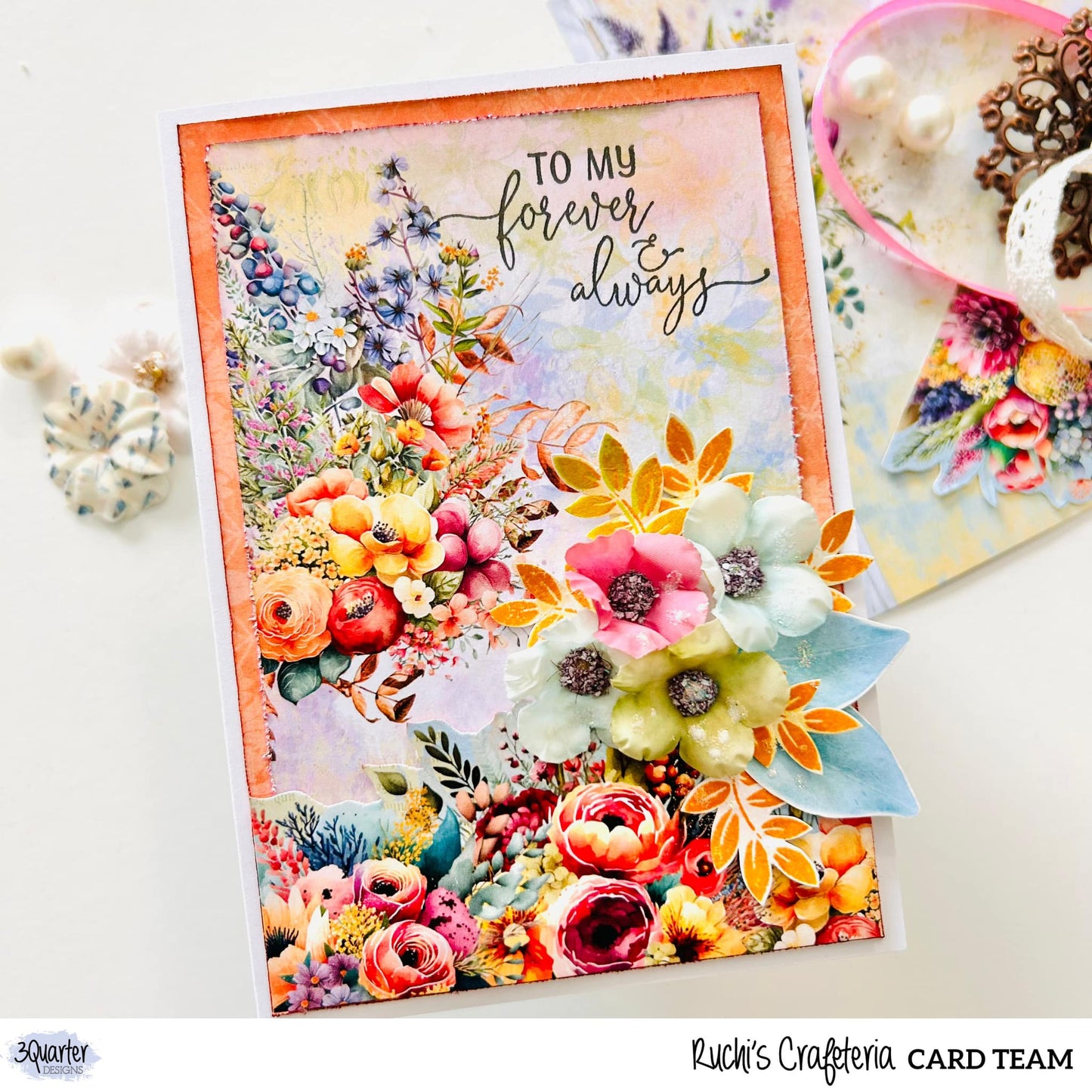 3 Quarter Designs -Falling Leaves 6x4 Card Pack