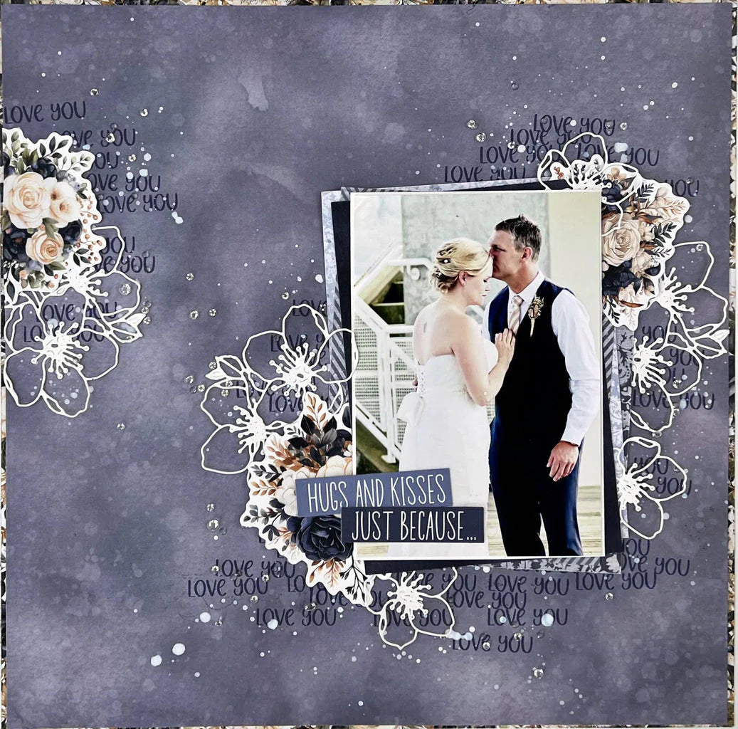 Paper Rose Embossed Die Cuts - Wedding Blooms