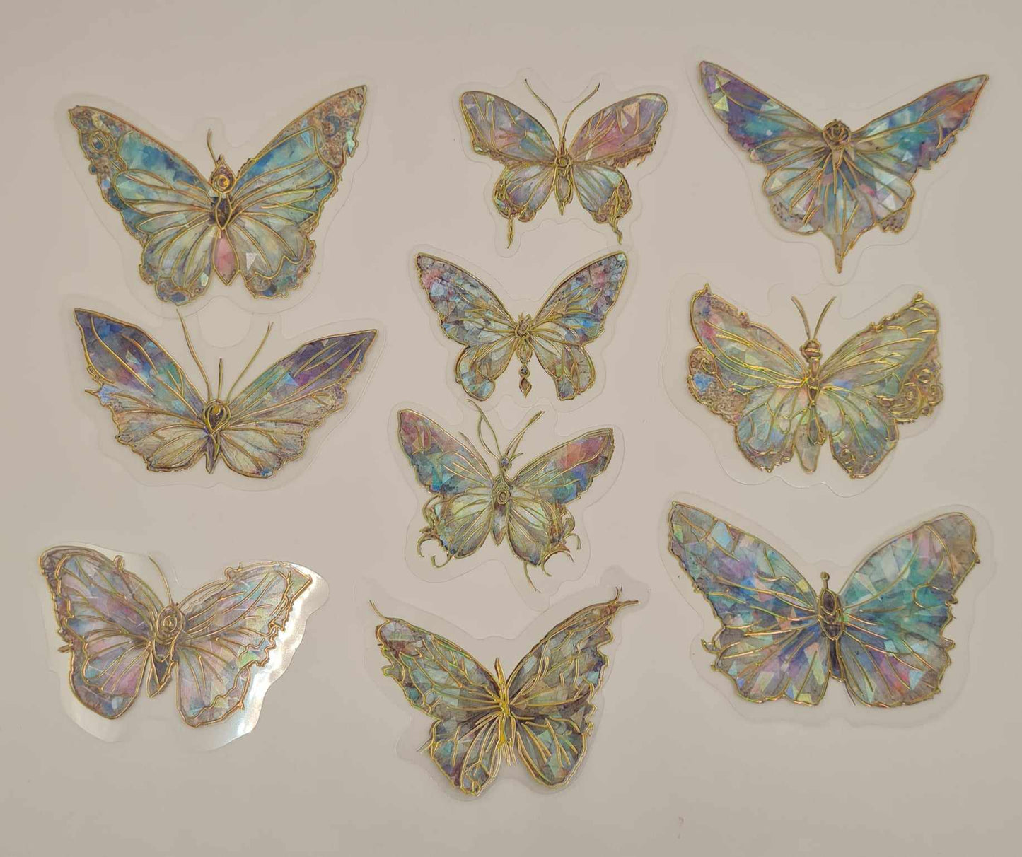 Crystal Butterfly - Clear Stickers - Ice Crystal