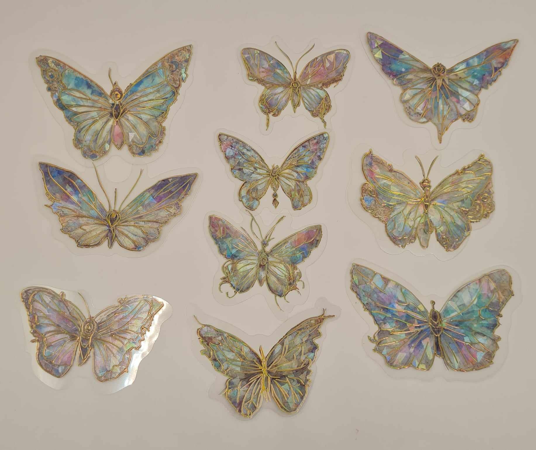 Crystal Butterfly - Clear Stickers - Ice Crystal
