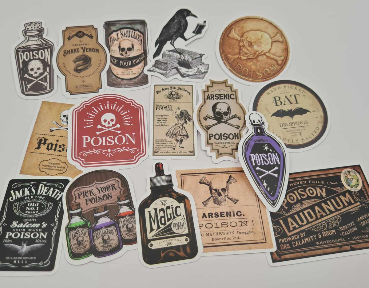 Poisoning Label Sticker Poison Label Stickers – 10Cats