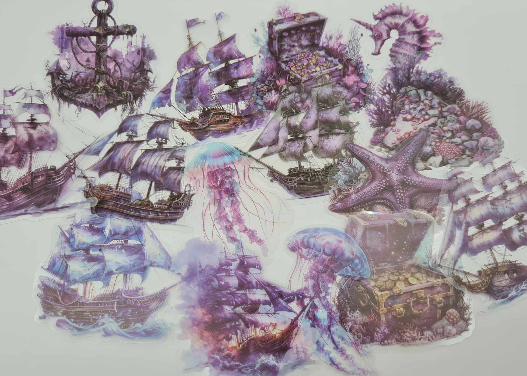 Song Of The Sea - Clear Stickers - Purple