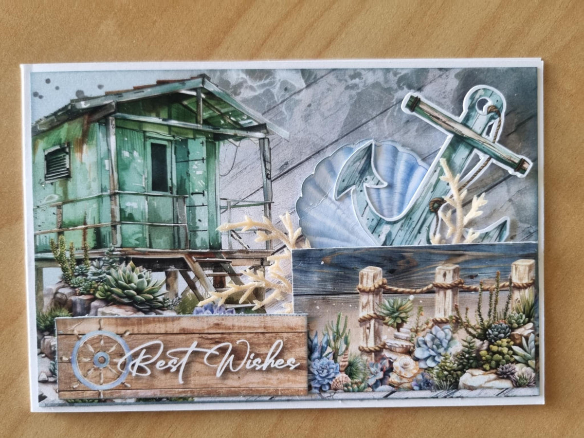 Caerd Design 3 Quarter Designs - Coastal Boardwalk 6x4 Card Pack – 10Cats