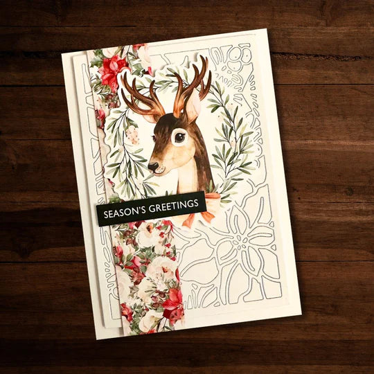 Paper Rose Embossed Die Cuts - Merry Little Christmas