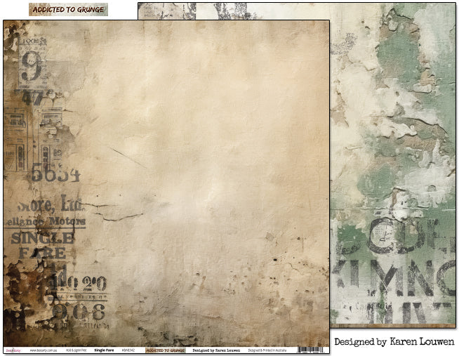 Bee Arty - Addicted To Grunge 12'' x 12'' Paper Collection Pack