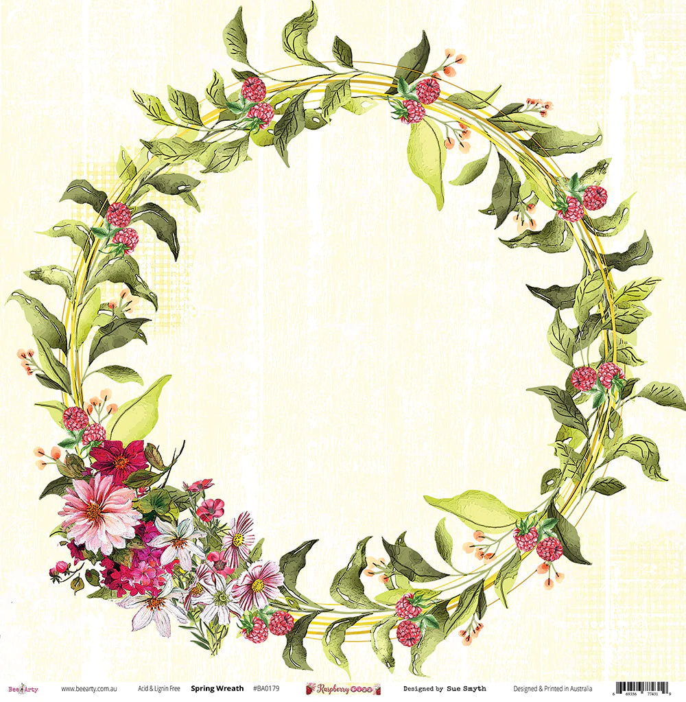Bee Arty - Raspberry Fizz 12'' x 12'' Paper Packs