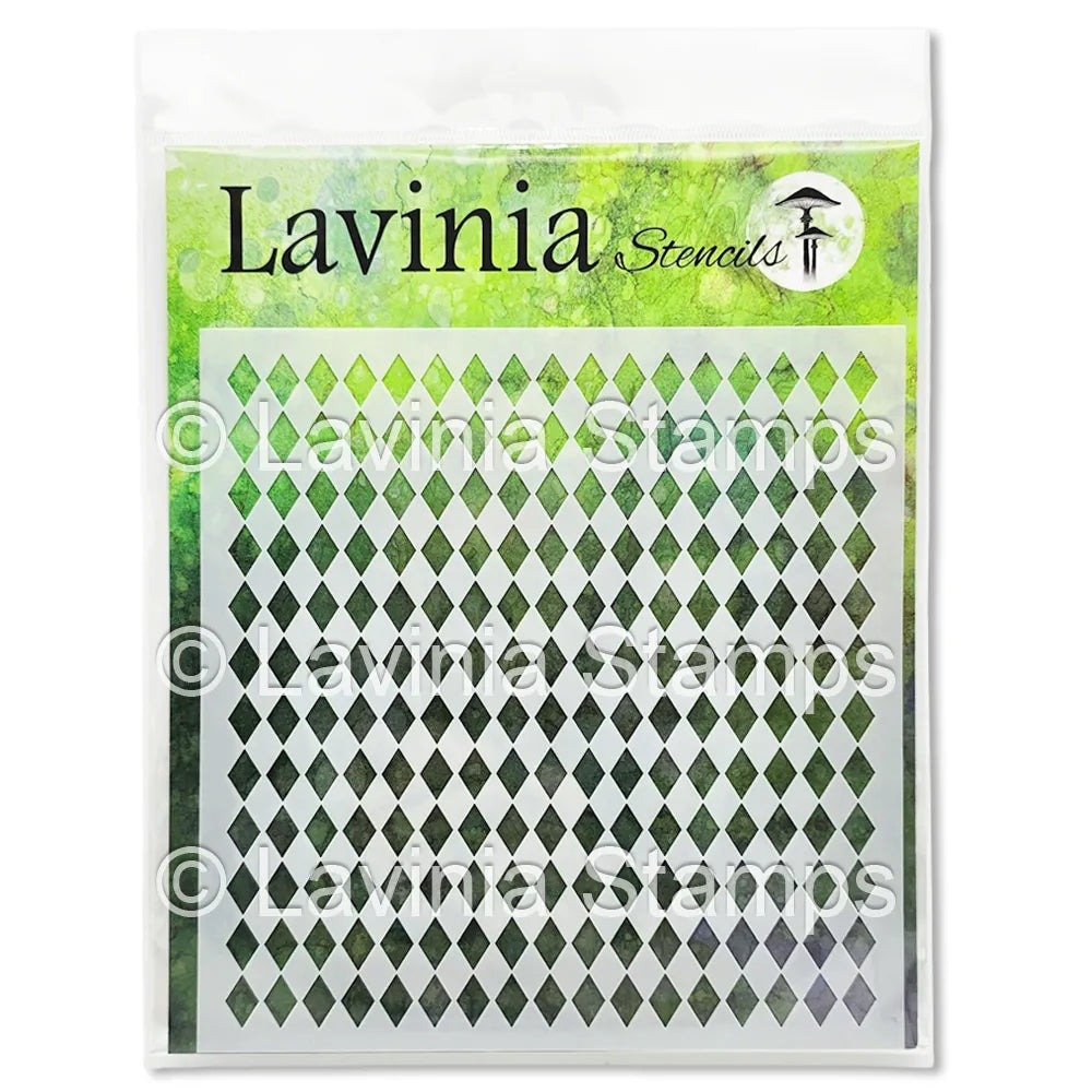 Lavinia Stamps Stencil - Diamond Chequerboard