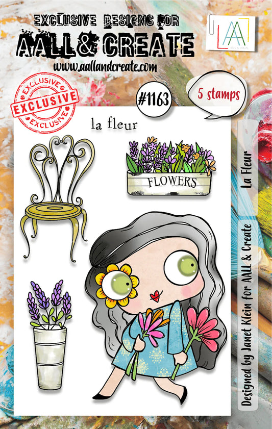 AALL & CREATE - A7 Stamps - La Fleur # 1163
