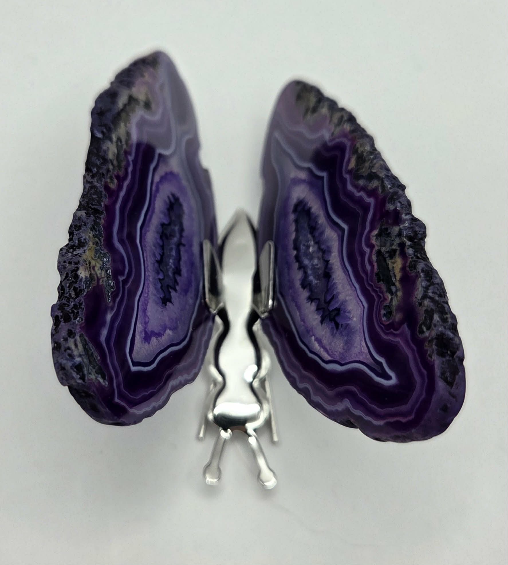Agate Butterfly - Purple