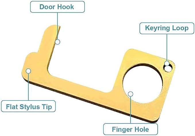 Key Ring No-Touch Button Pusher 