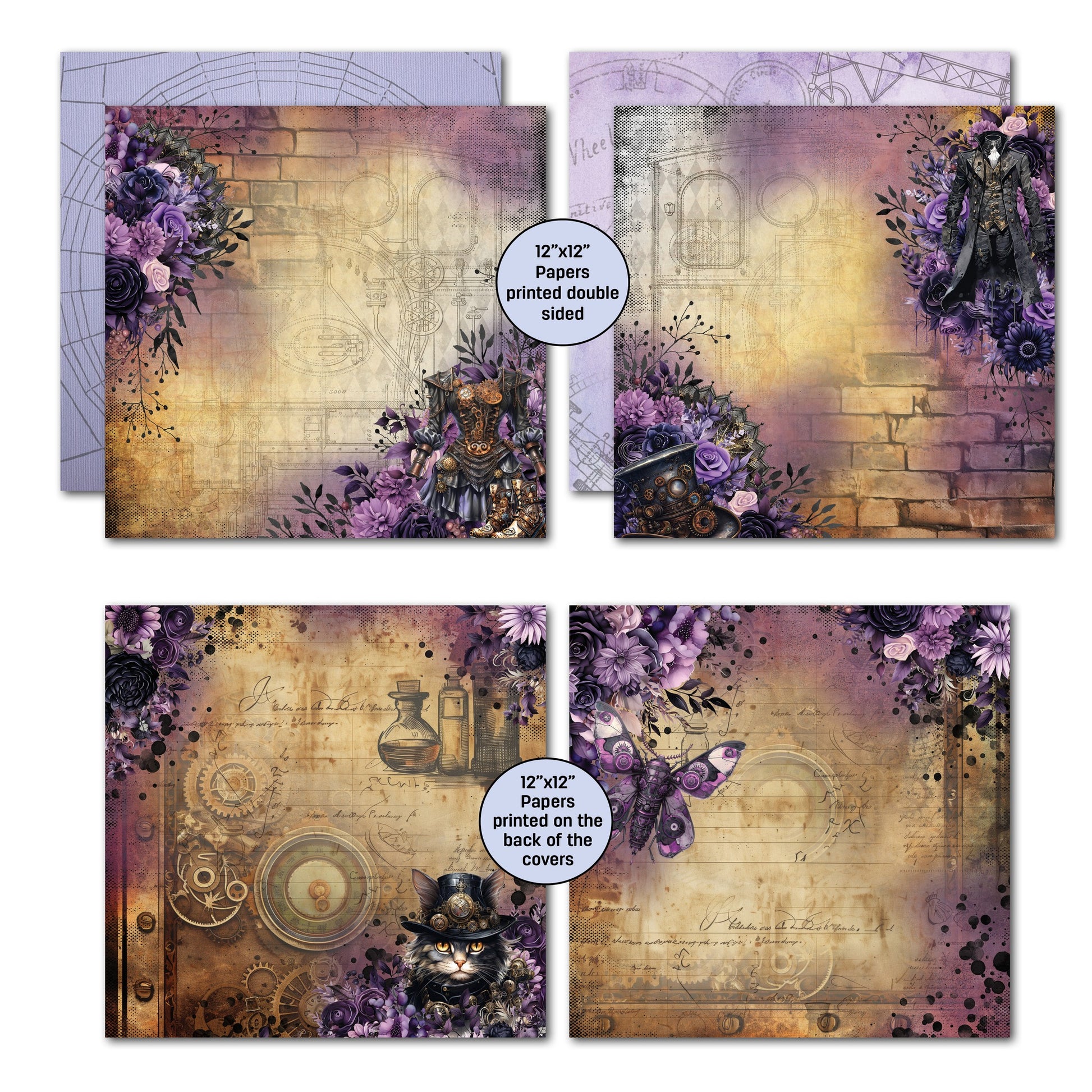 3 Quarter Designs - Gothic Innovation Collection Designer Paper & Diecuts Set