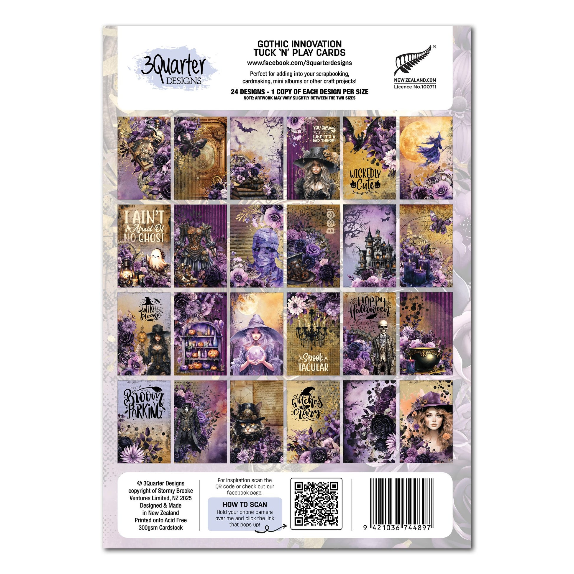 3 Quarter Designs - Gothic Innovation Tuck 'n' Play Cards