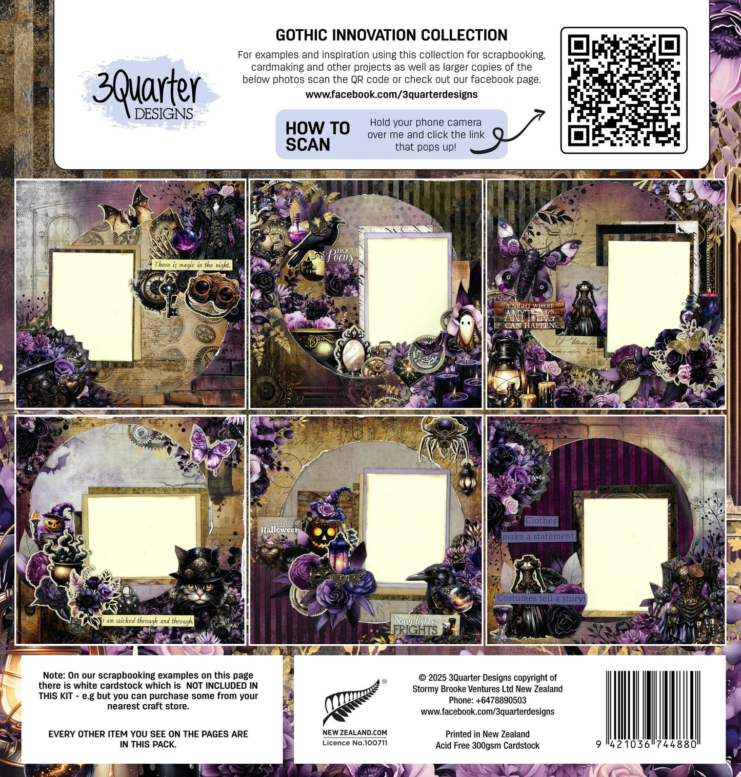 3 Quarter Designs - Gothic Innovation Collection Designer Paper & Diecuts Set