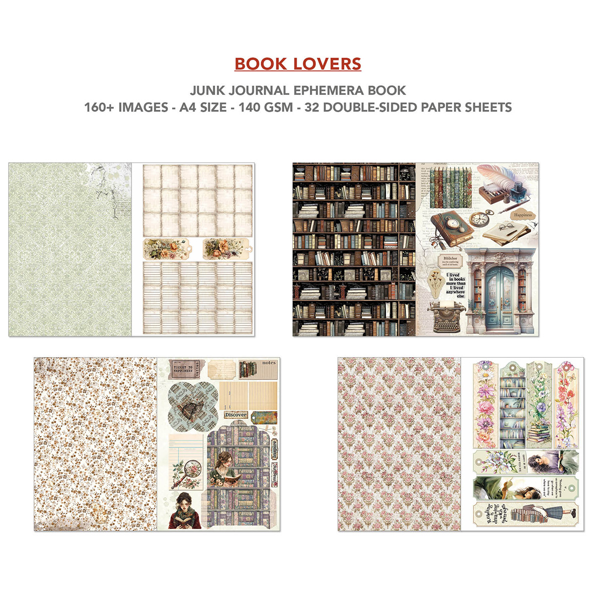 Ciao Bella - Junk Journal & Ephemera Book - Book Lovers