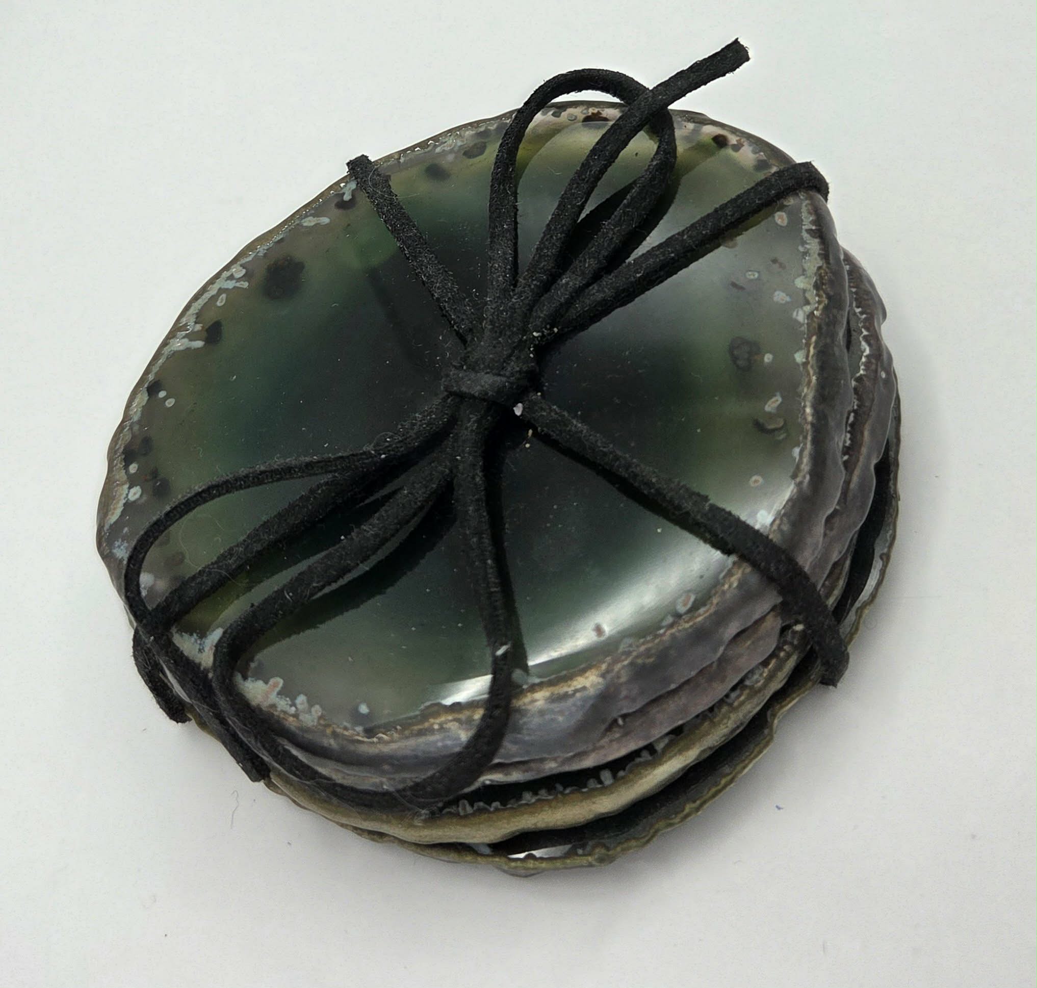 Agate Coaster Set - Green