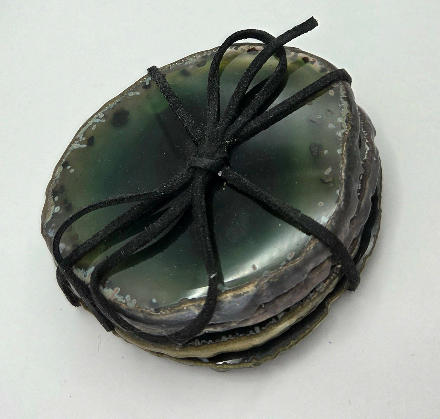 Agate Coaster Set - Green