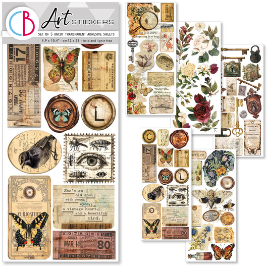 Ciao Bella paper Art Stickers- Cabinet of Curiosities