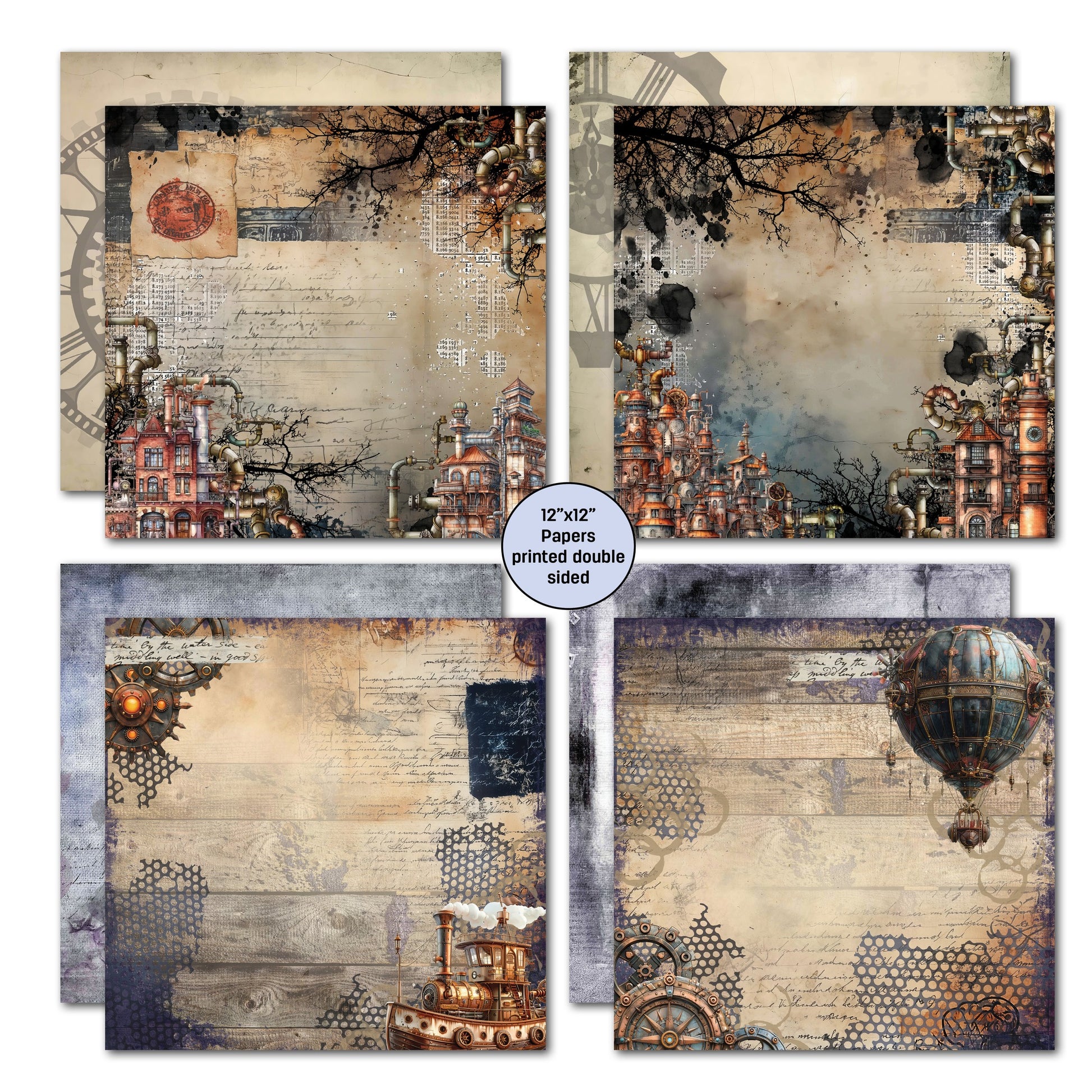 3 Quarter Designs - Rustic Tinker Collection Designer Paper & Diecuts Set