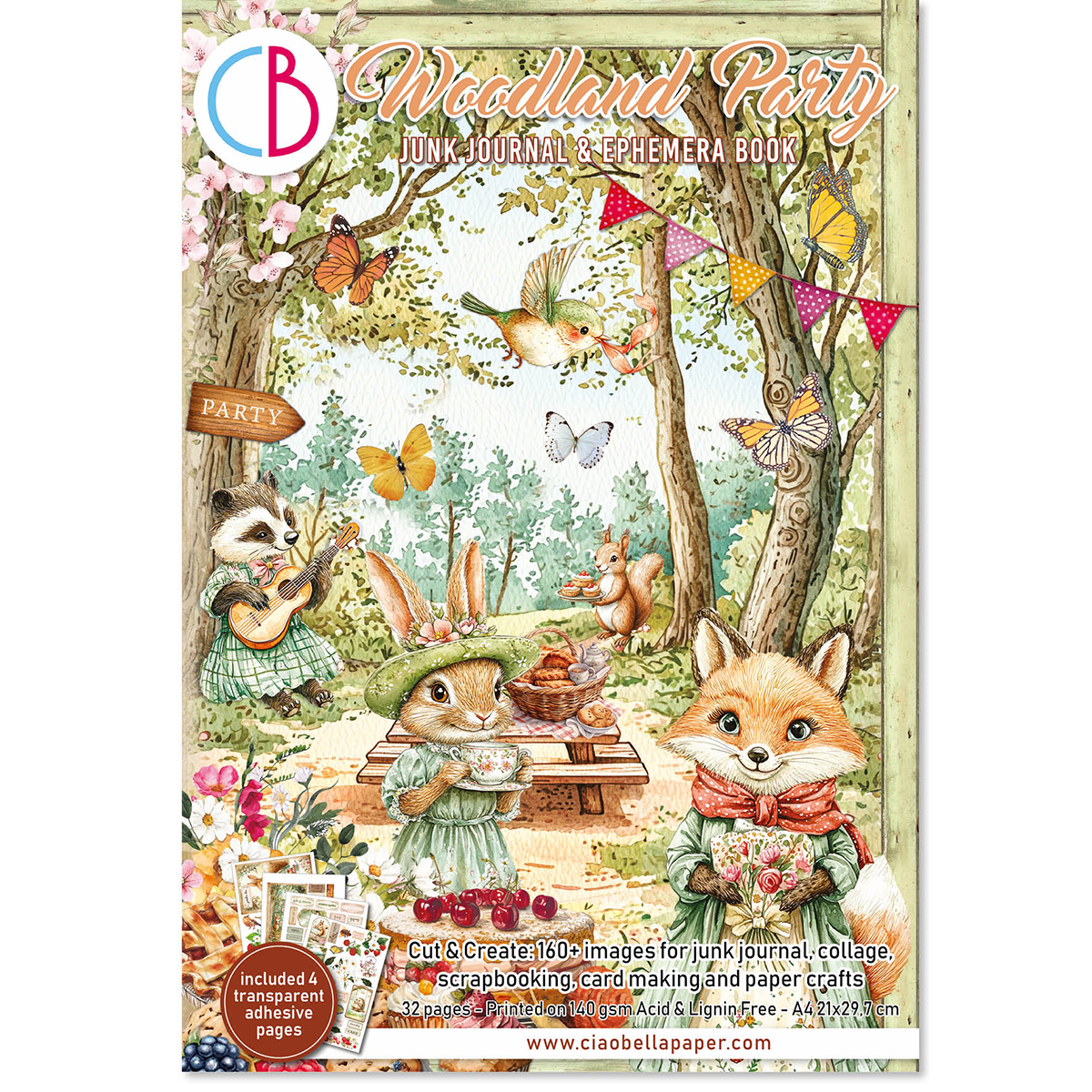 Ciao Bella - Junk Journal & Ephemera Book - Woodland Party