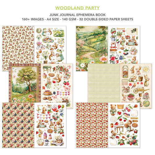 Ciao Bella - Junk Journal & Ephemera Book - Woodland Party