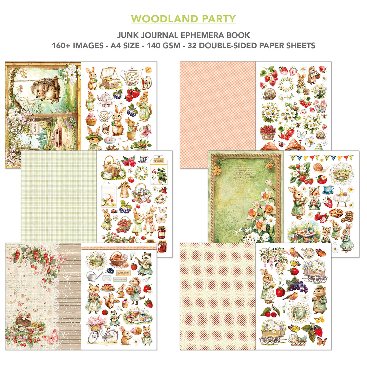 Ciao Bella - Junk Journal & Ephemera Book - Woodland Party