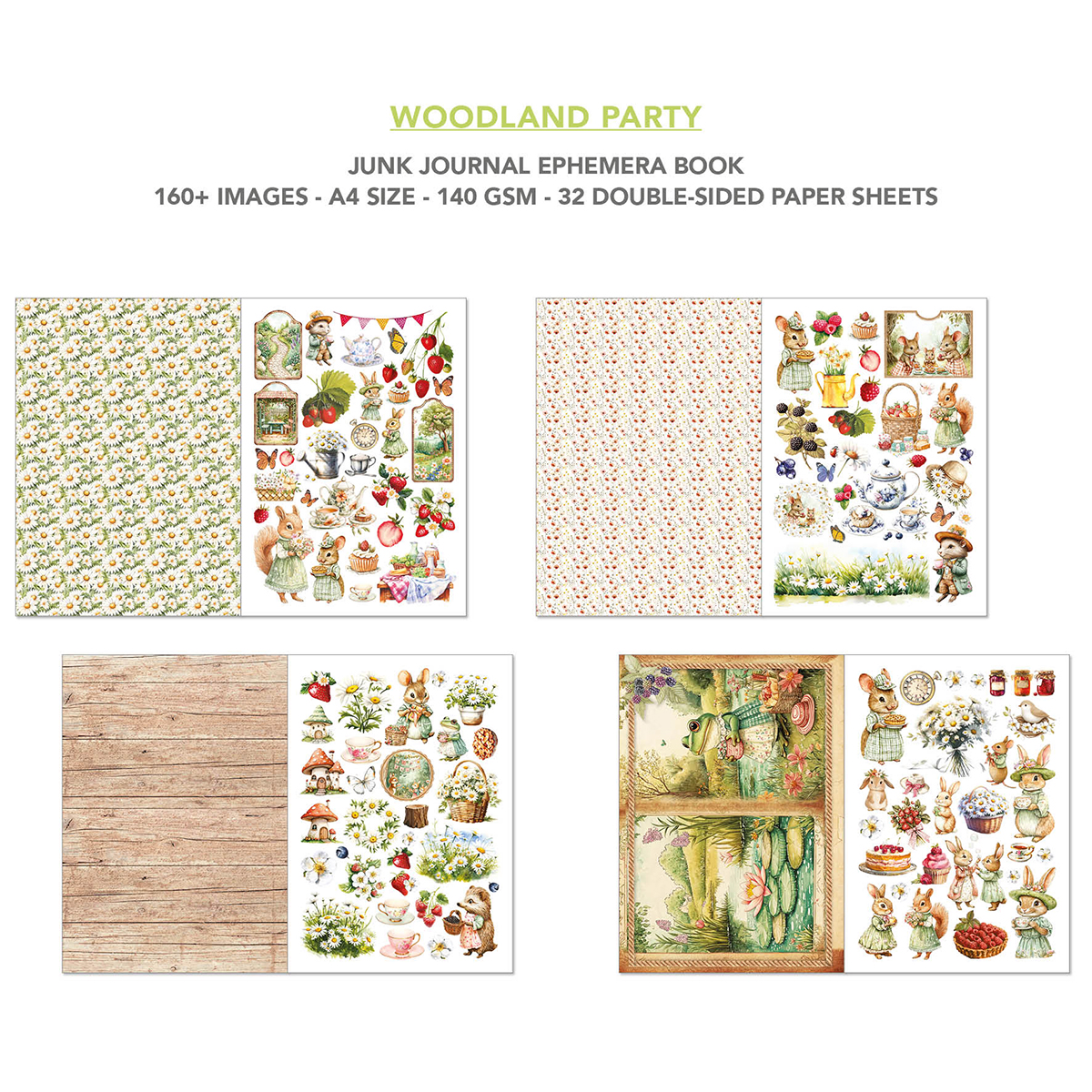 Ciao Bella - Junk Journal & Ephemera Book - Woodland Party