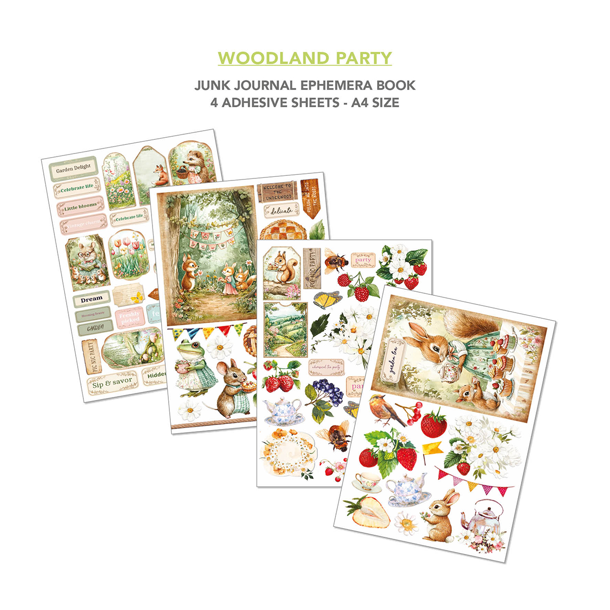 Ciao Bella - Junk Journal & Ephemera Book - Woodland Party