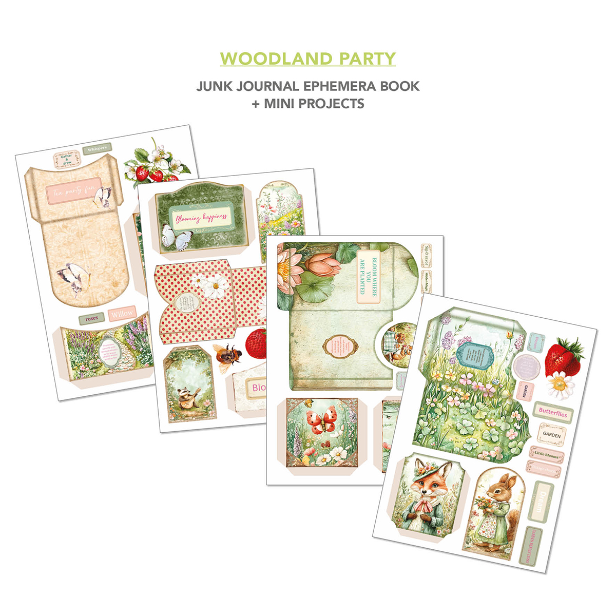 Ciao Bella - Junk Journal & Ephemera Book - Woodland Party