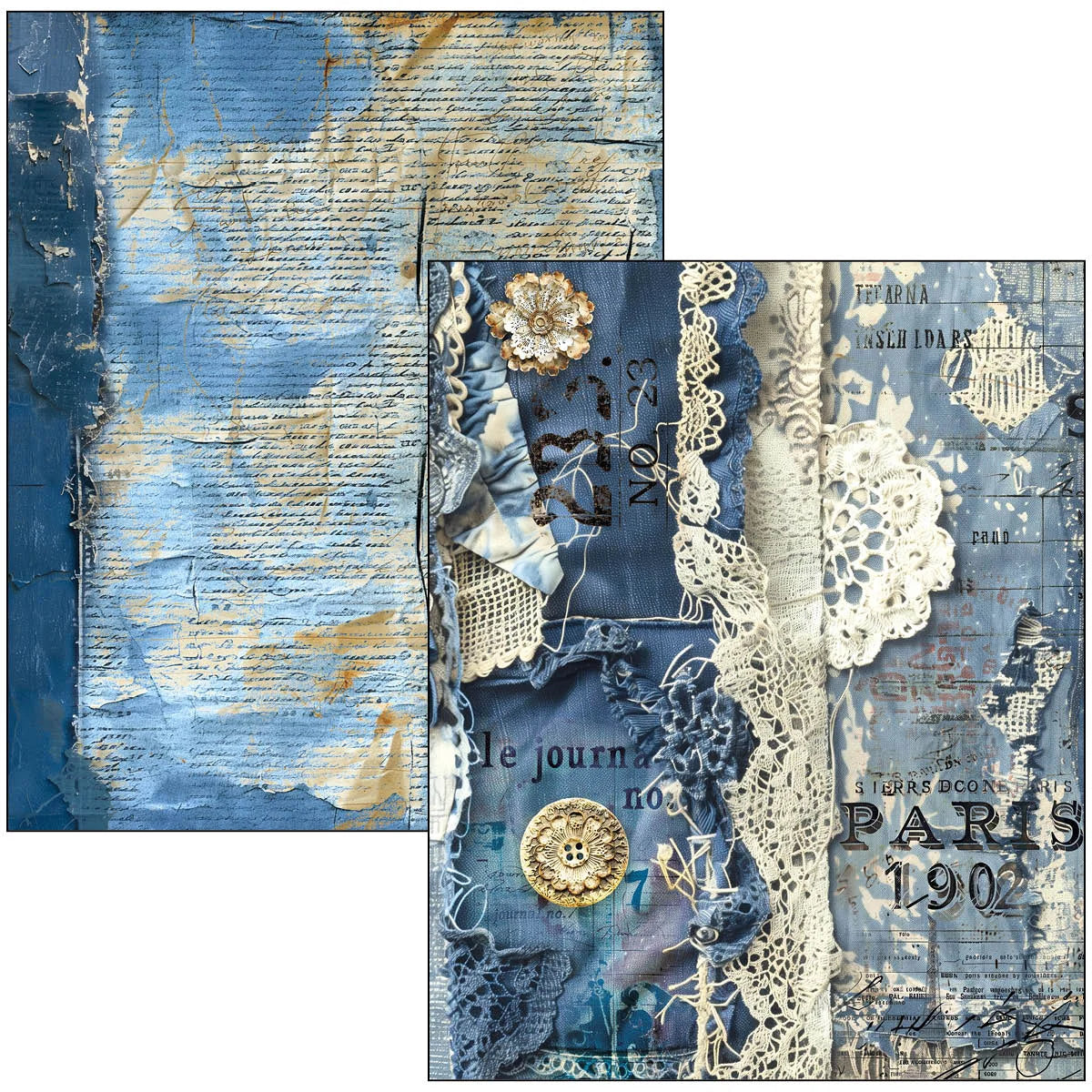Ciao Bella -Mixed Media Book Urban Blue Denim