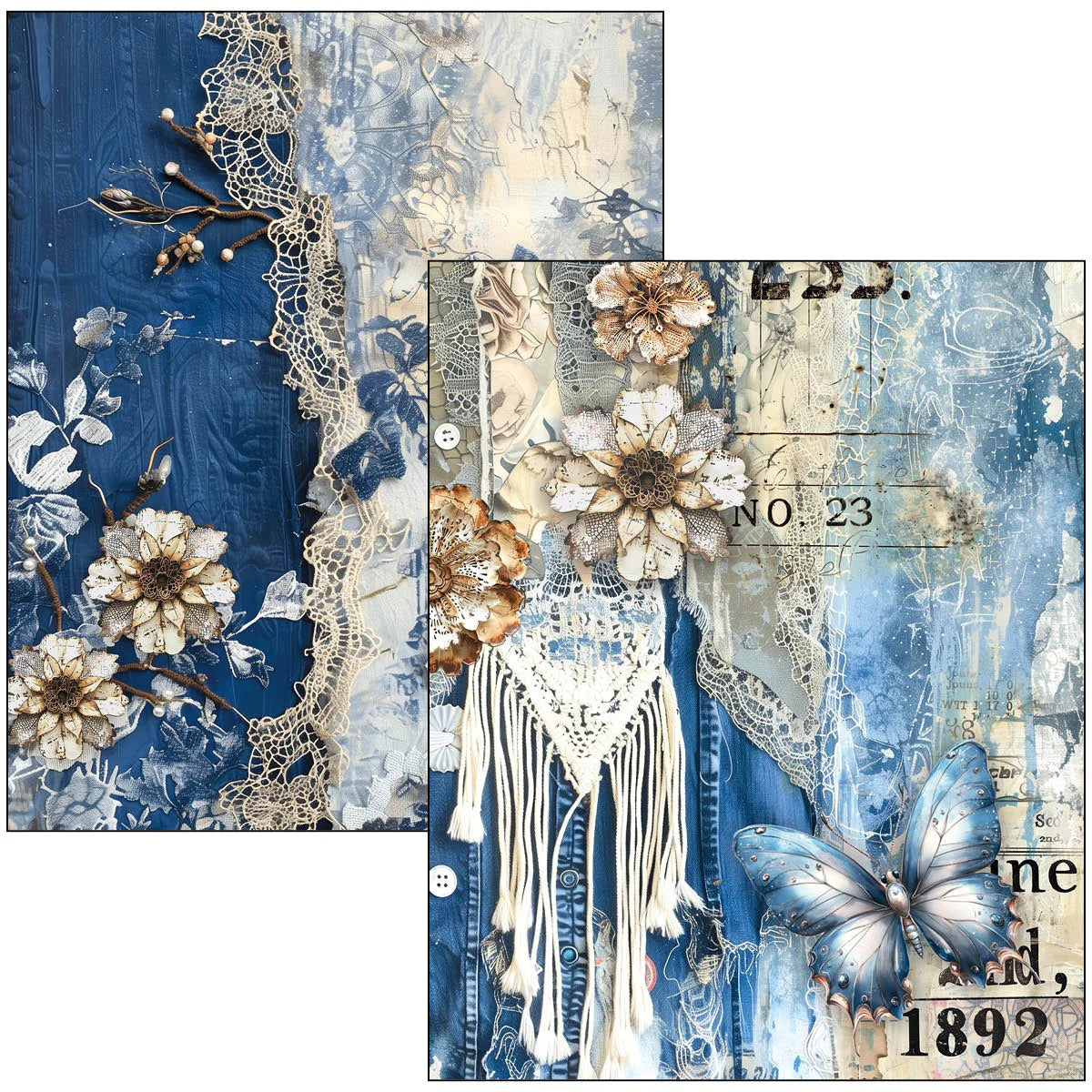 Ciao Bella -Mixed Media Book Urban Blue Denim
