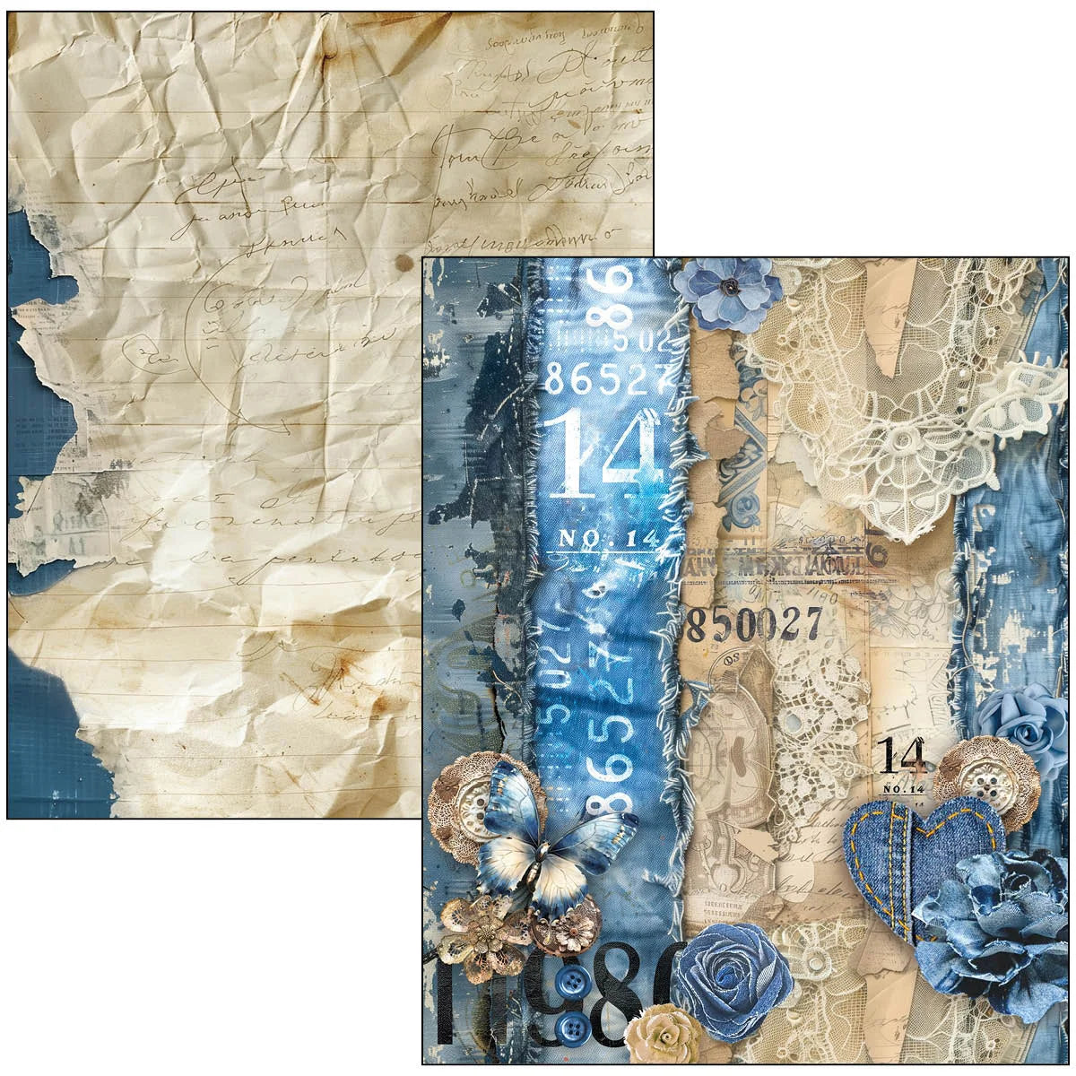 Ciao Bella -Mixed Media Book Urban Blue Denim