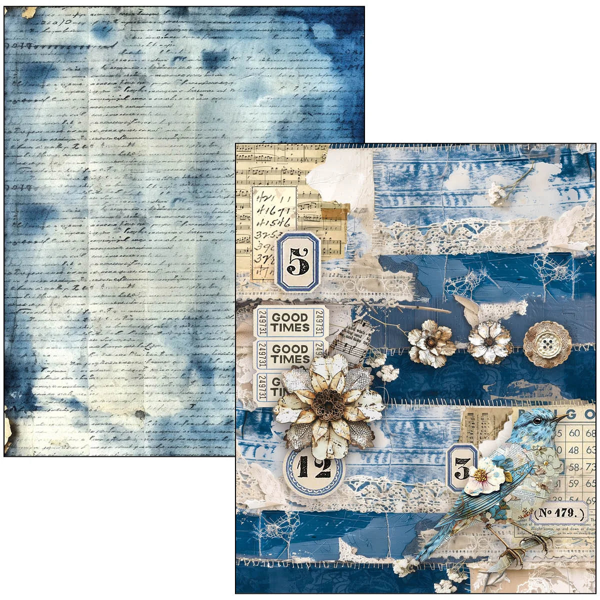 Ciao Bella -Mixed Media Book Urban Blue Denim